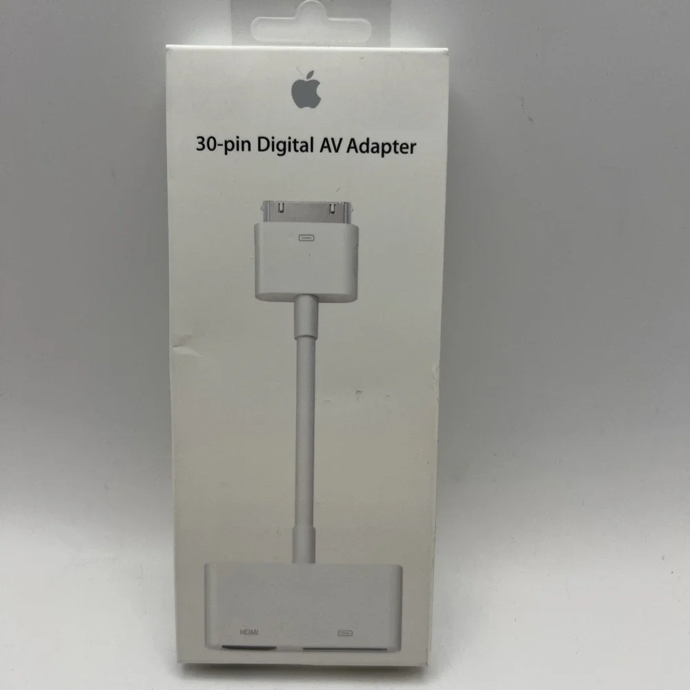 Apple 30-Pin Digital AV Adapter White MD098AM/A HDMI-compatible iPhone 4/4s New